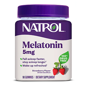 Melatonina 5mg - Natrol 90 Gummies Morango
