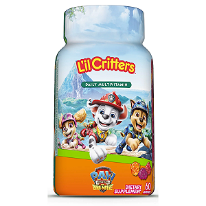 Lil Critters - Multivitamínico Infantil Patrulha Canina Sabores de Frutas Variadas 60 gummies