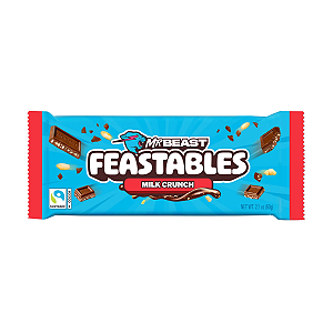 Barra Crocante de Chocolate ao Leite Feastables MrBeast 60g - Milk Crunch