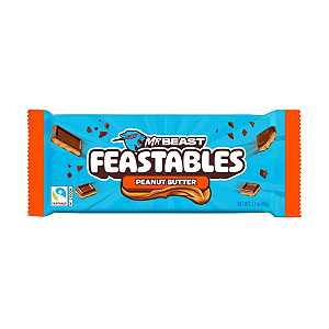 Barra de Chocolate ao Leite com Pasta de Amendoim Feastables MrBeast 60g - Peanut Butter