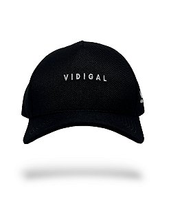 Boné VIDIGAL minimalista preto para cabelo CACHEADO