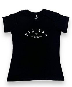 Camisa Baby Look Preta VIDIGAL Arco