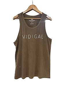 Camisa Regata Estonada MARROM VIDIGAL LINE