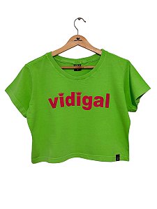 Cropped Estonado Verde Neon VIDIGAL basic