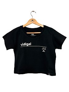 Cropped Preto Vidigal Feliz