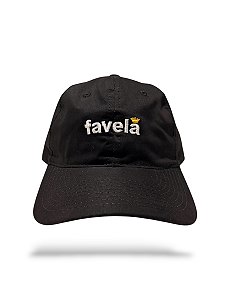 Boné Dad Hat Preto Favela Minimalista