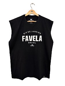 Camisa Machão Preta Favela RJ BR