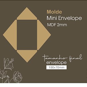 PROMO - Molde Mini Envelope MDF - Tamanho Final 100x70mm