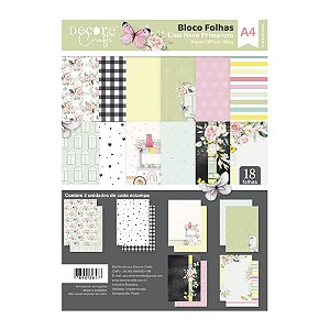 KIT FOLHAS Uma Nova Primavera A4 - 180g - 18 FOLHAS - 6 ESTAMPAS