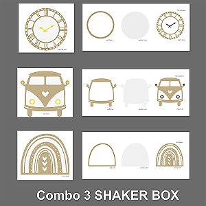Combo Shaker | Arco Íris + Kombi + Relógio