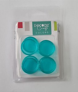 Disco para caderno inteligente - AZUL PISCINA - 8 unidades - 2 cm de diametro