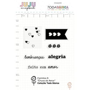 Carimbo G Chuva de Amor - Coleção Toda Básica | JuJu Scrapbook