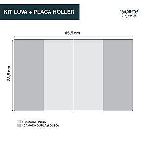 KIT HOLLER + LUVA PLÁSTICA P/ ÁLBUM 20X23 - LEIA DESCRIÇÃO