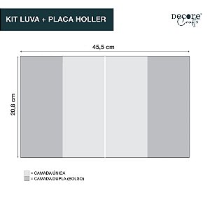KIT HOLLER + LUVA PLÁSTICA P/ ÁLBUM 20X20 - LEIA DESCRIÇÃO