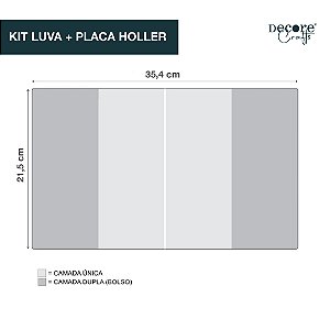 KIT HOLLER + LUVA PLÁSTICA P/ ÁLBUM 15X21 - LEIA DESCRIÇÃO