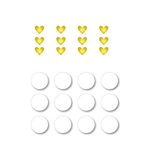 APLIQUE ACRÍLICO - CÍRCULOS E CORAÇÕES