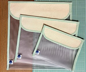 KIT PASTAS ORGANIZADORAS - 3 TAMANHOS - VERDE FOSCA