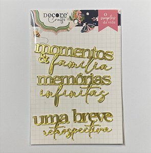 Aplique Dourado Espelhado