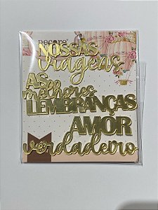 Aplique Acrílico Espelhado Dourado