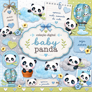 Coleção Digital - Baby Panda - 16 arquivos de impressão