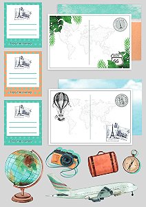 Coleçao Digital - Hora de Viajar - 12 páginas para impressão