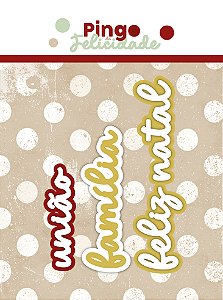 APLIQUE ACRÍLICO NATAL - 3 PALAVRAS DUPLO