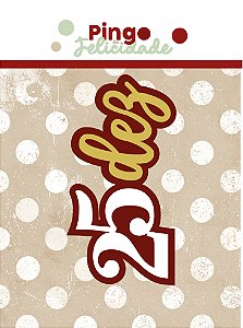 APLIQUE 25 DEZ - 3 CAMADAS - PINGO