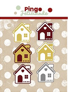 APLIQUE CASINHAS - 6 UNIDADES - DUPLO