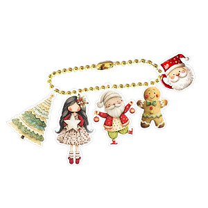 Coleção MAGIA - Acrílico Chaveiro Natal - 6 peças
