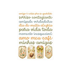 Coleção SINTONIA - Cartela Adesivo DTF UV Títulos - 1 peças