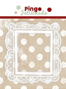 COLEÇÃO PINGO DE FELICIDADE - MOLDURA COM DTF BRANCO - 10 X 15 CM