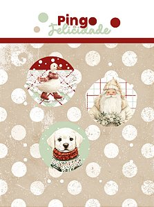 Botton Pingo de Felicidade - 3 unidades - 35mm