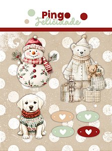 DTF UV - PINGO DE FELICIDADE BONECO DE NEVE