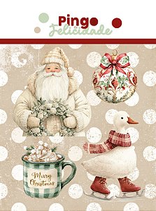 DTF UV - PINGO DE FELICIDADE NOEL