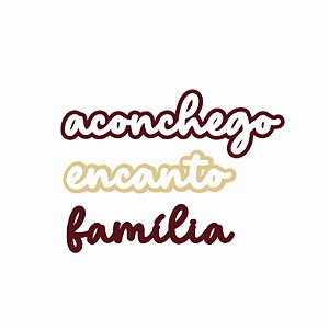 APLIQUE ACRÍLICO PALAVRAS MEU ACONCHEGO