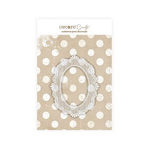 Moldura Acrílica com DTF - Oval Renda