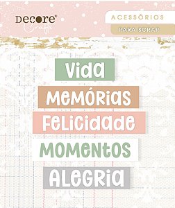 APLIQUES ACRÍLICOS COM DTF - PALAVRAS