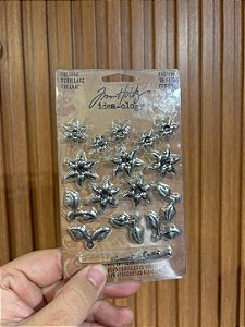 Tim Holtz - Bailarinas Metálicas com Flores