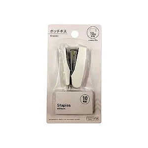Grampeador De Aço Mini Branco