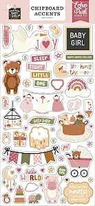 Special Delivery Baby Girl 6x13 Inch Chipboard Accents