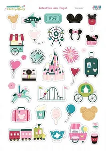 Adesivo Castelo Coleção Um Mundo de Maravilhas | Juju Scrapbook