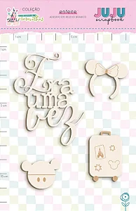 Juju Scrapbook - Adesivo em Relevo Branco Era uma Vez