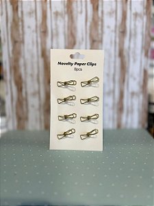 Clips para Papel Prendedor Dourado