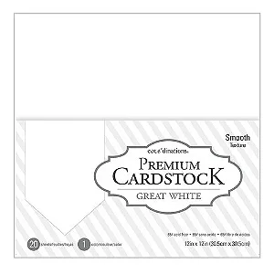 KIT FOLHA BRANCA CARDSTOCK TEXTURIZADO - CORE DINATIONS