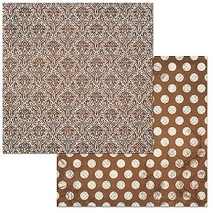 Coleção Doubletdot - Chocolate Damask