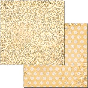 fFOLHA IMPORTADA Doubledot DAMASK - AMARELO