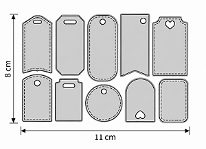 FACA DE CORTE - MINI TAGS