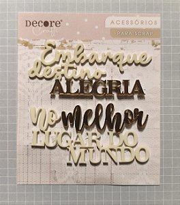 Aplique acrílico embarque nessa alegria