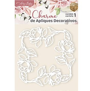Apliques Acrílico Floral Moldura - Encanto de Flores
