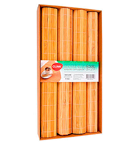 KIT COM 4 JOGO AMERICANO BAMBU 30X34CM - CLINK